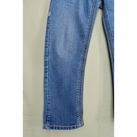 Seven 7 Capri Jeans Women's Size 27 Straight Leg Heavy Stitch Stretch Denim EUC - Picture 3 of 11